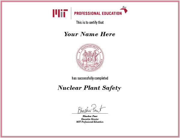 Nucelar Plant Safety cert image