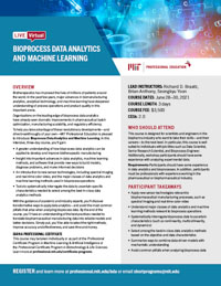 SP - Bioprocess Data Analytics and Machine Learning Course Flyer - Thumbnail