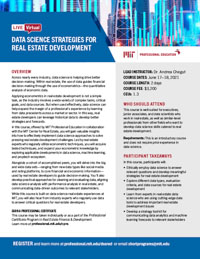 SP - Data Science Strategies for Real Estate Development Course Flyer - Thumbnail
