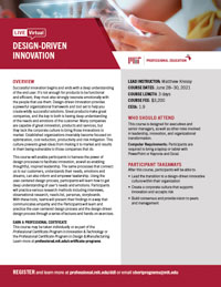 SP - Design Driven Innovation Course Flyer - Thumbnail