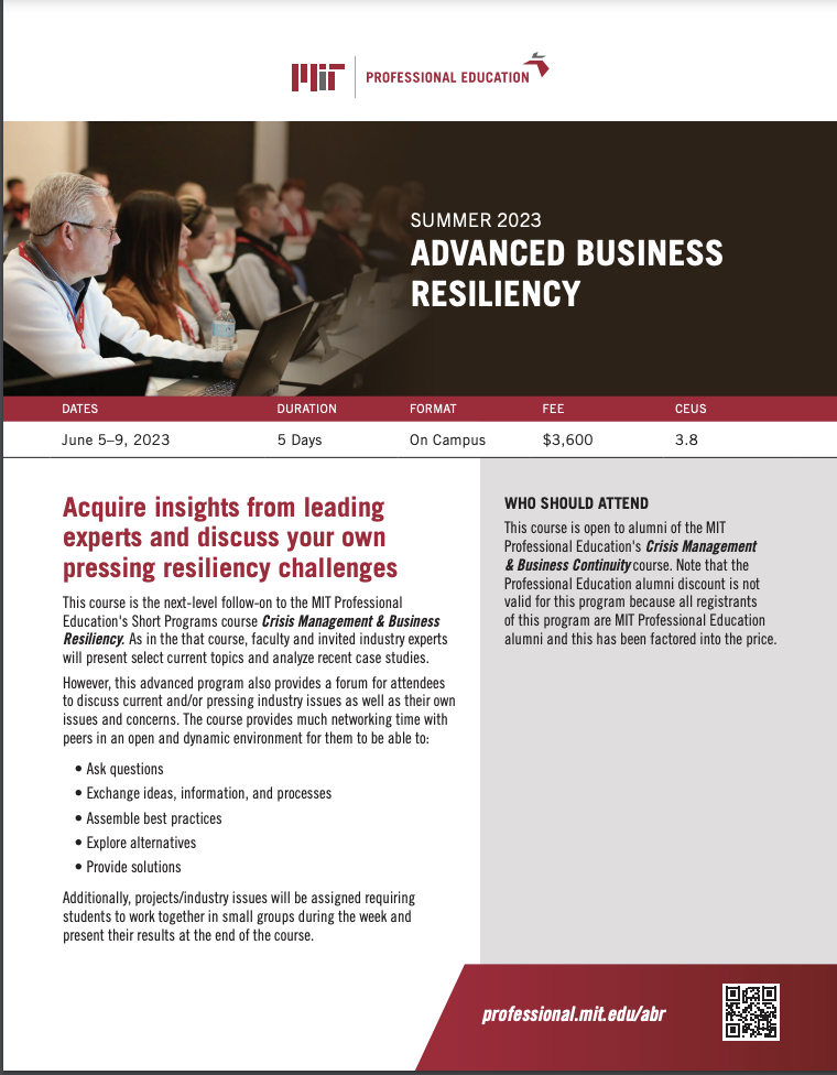 Advanced Business Resiliency - Brochure Image