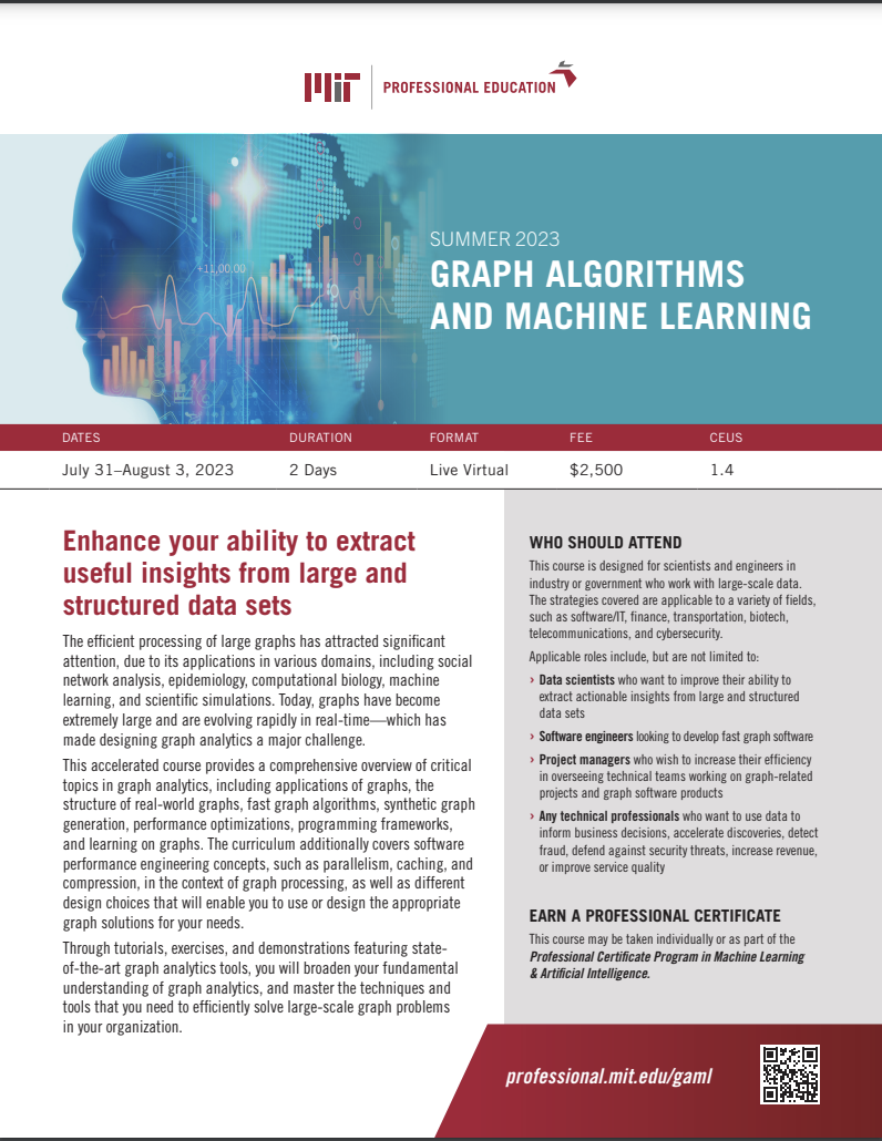 Graph Algorithms and Machine Learning - Brochure Image