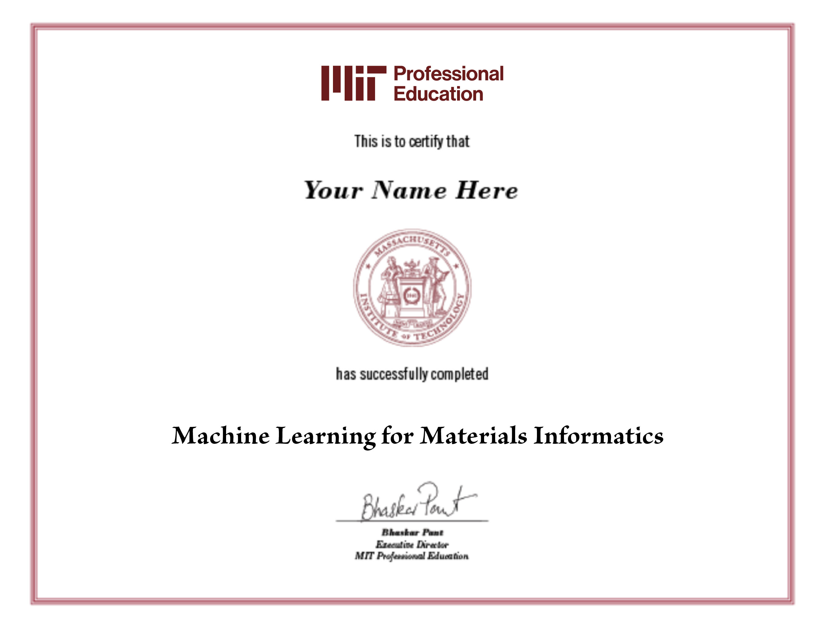 Machine Learning for Materials Informatics 