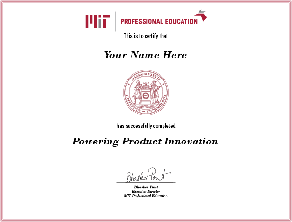 Powering Product Innovation cert image