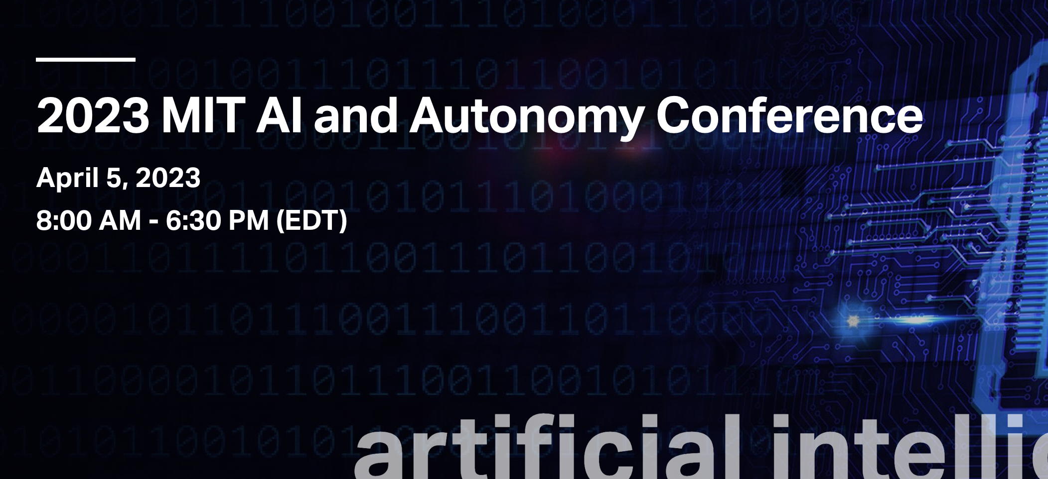 2023 MIT AI and Autonomy Conference