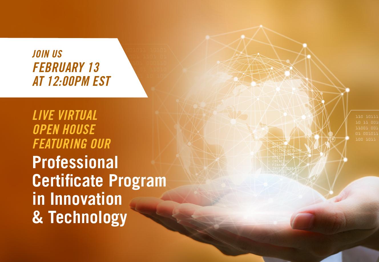 Open House Professional Certificate Program in Innovation & Technology