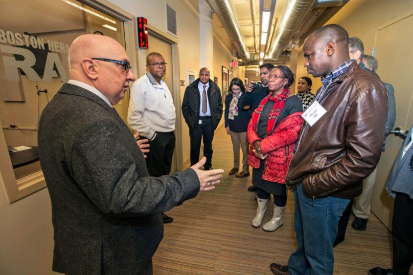 South Africa Delegation visits the Boston Herald