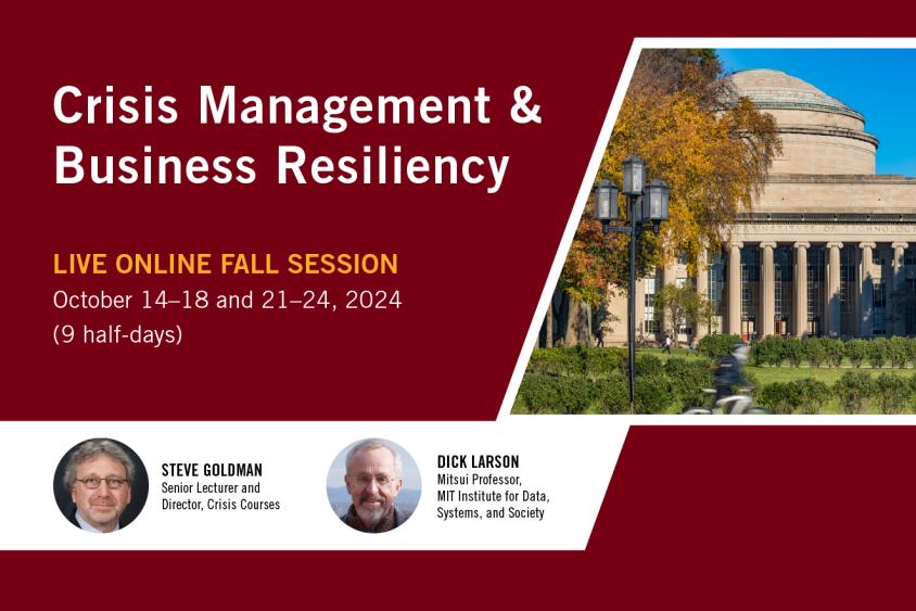 Crisis Management Live Online Fall 2024 homepage